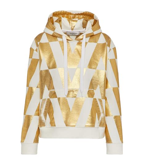 Valentino Metallic Pullover Hoodie on SALE 